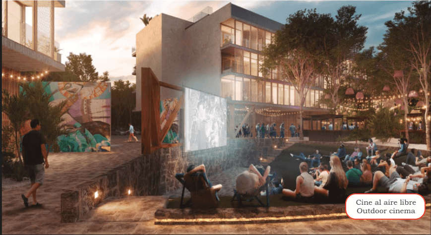 Condo with iconic pool, gym, concierge, terrace, restaurant, furnished, immediate delivery for sale The Panoramic, Tulum.