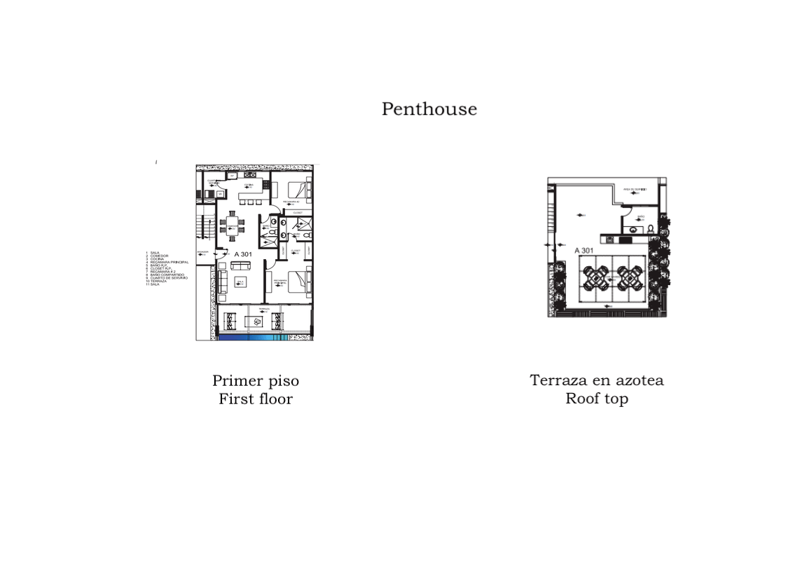 Double-height loft for sale in Chahue Beach, Huatulco.