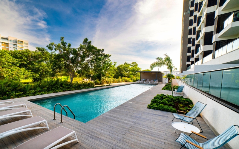 Apartment with common pool, central park, lake, for sale, North Zone, M&eacute;rida