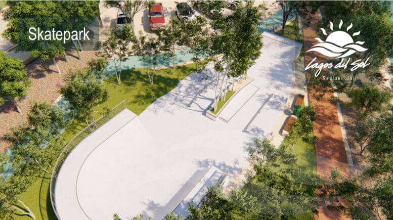 Land in luxury area 360 m2, exclusive community with lakes, clubhouse, cycle track, sports fields, pools, gym, spa, and more, Lagos del Sol