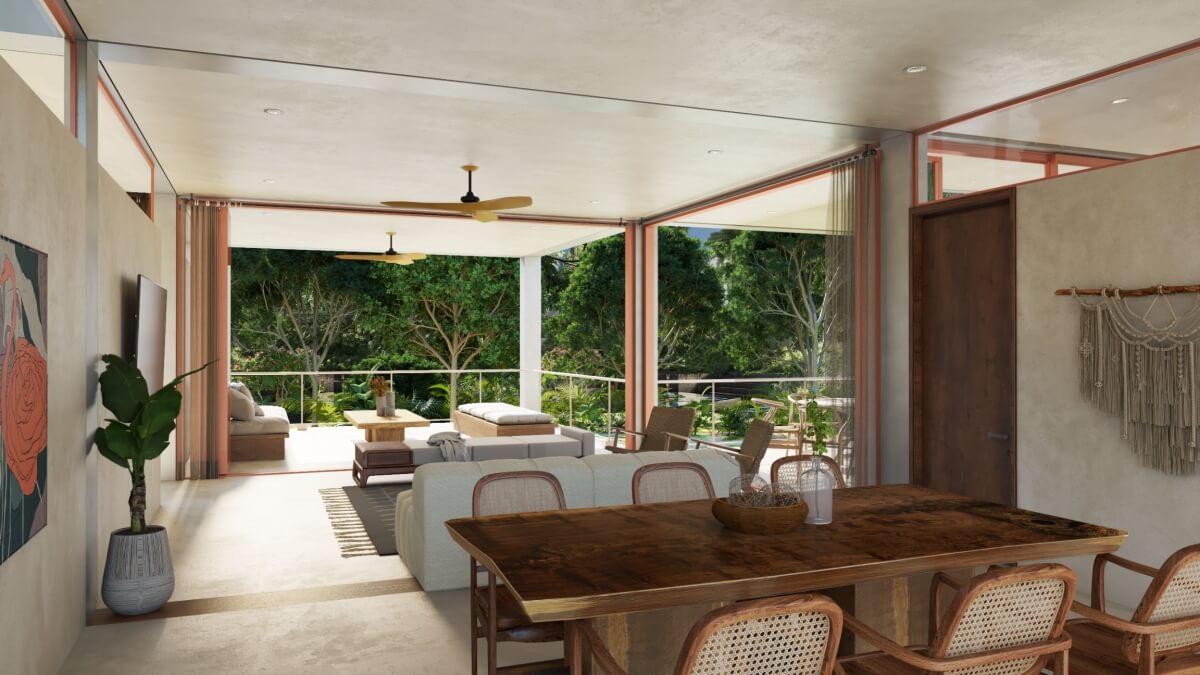 Penthouse with private pool, gym, yoga, spa, ecological technology, in Aldea Zama, Tulum, for sale.