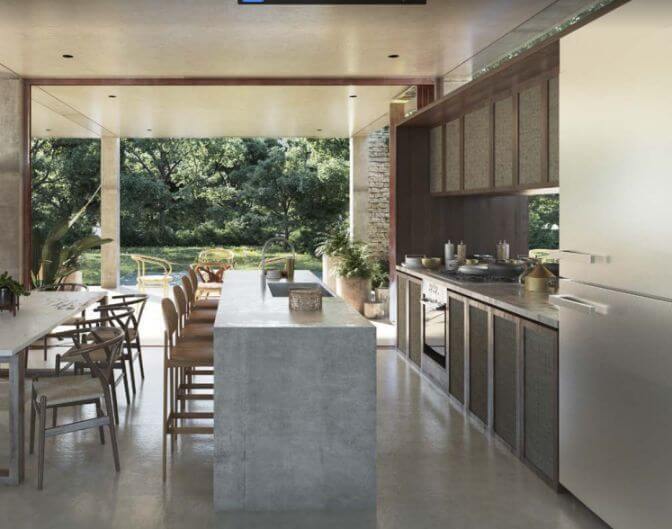 Penthouse with private pool, gym, yoga, spa, ecological technology, in Aldea Zama, Tulum, for sale.