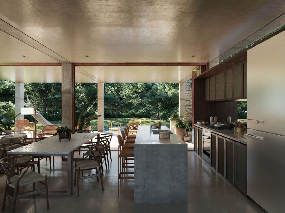 Penthouse with private pool, gym, yoga, spa, ecological technology, in Aldea Zama, Tulum, for sale.