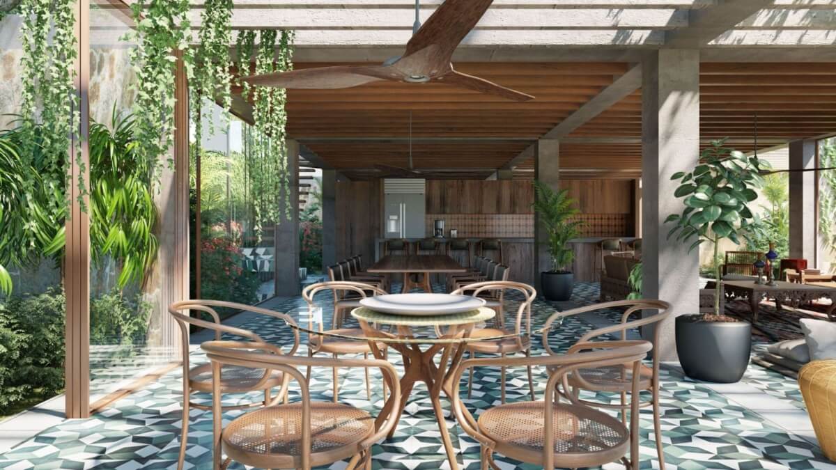 Penthouse with private pool, gym, yoga, spa, ecological technology, in Aldea Zama, Tulum, for sale.