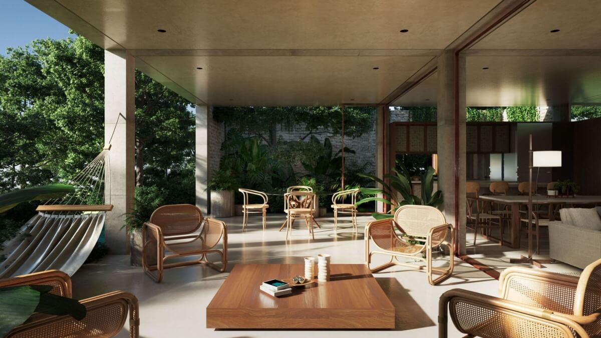 Apartment with private pool, beach access, beach club, for sale, Tankah, Tulum.