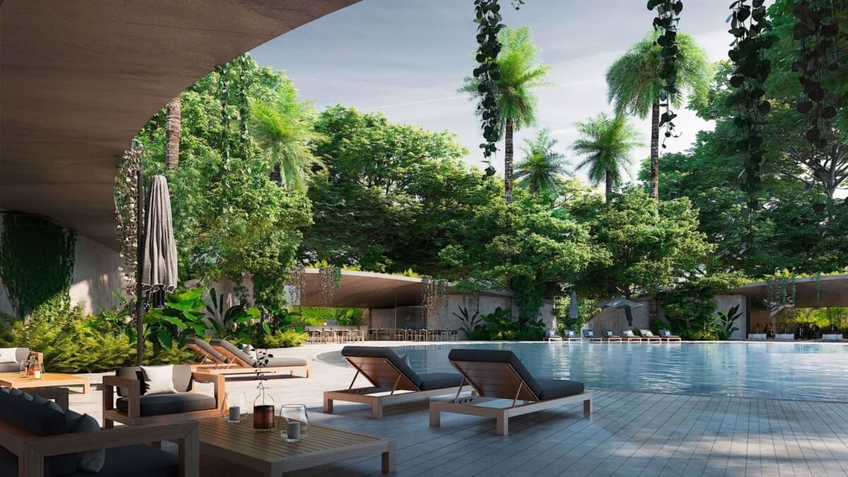 Apartment with private pool, beach access, beach club, for sale, Tankah, Tulum.