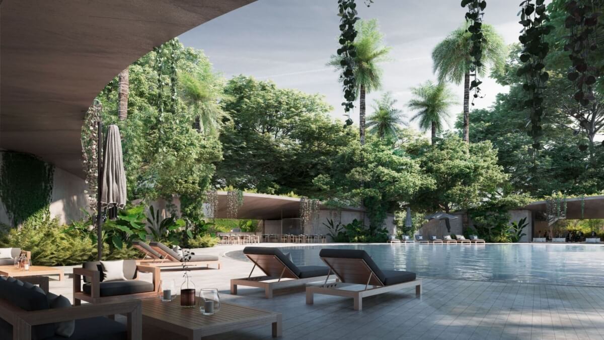 Condominium near the sea, lock off system, sky pool, coworking, pre-construction, for sale Tankah, Tulum.