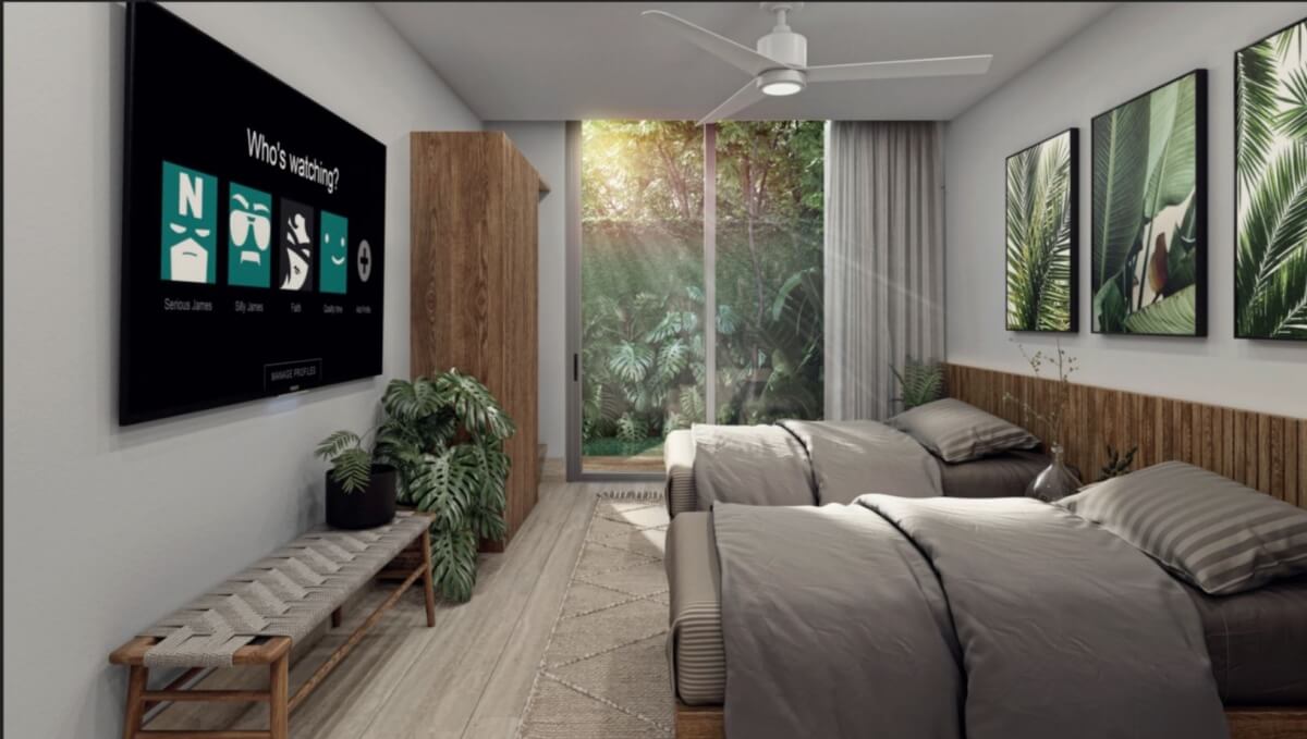 Apartment with private pool, common oceanview rooftop, for sale, Region 8, Tulum.