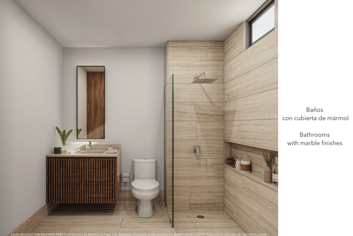 Apartment with private pool, common oceanview rooftop, for sale, Region 8, Tulum.