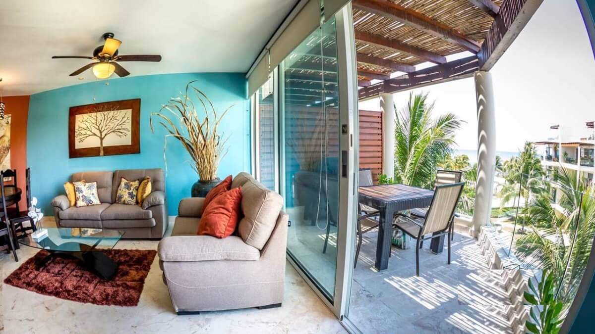 Penthouse with triple terrace, 2 balconies, TV room, service room, with beach club &amp; golf course, for sale, Corasol, Playa del Carmen, pre-c