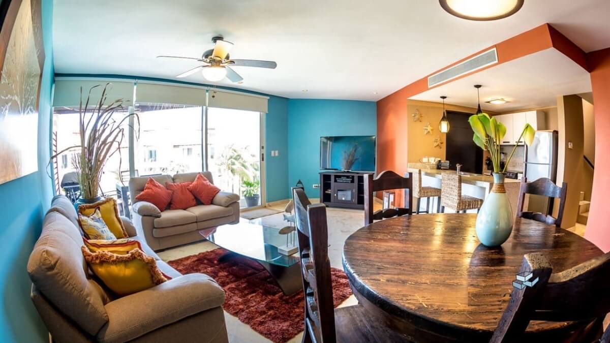 Penthouse with triple terrace, 2 balconies, TV room, service room, with beach club &amp; golf course, for sale, Corasol, Playa del Carmen, pre-c