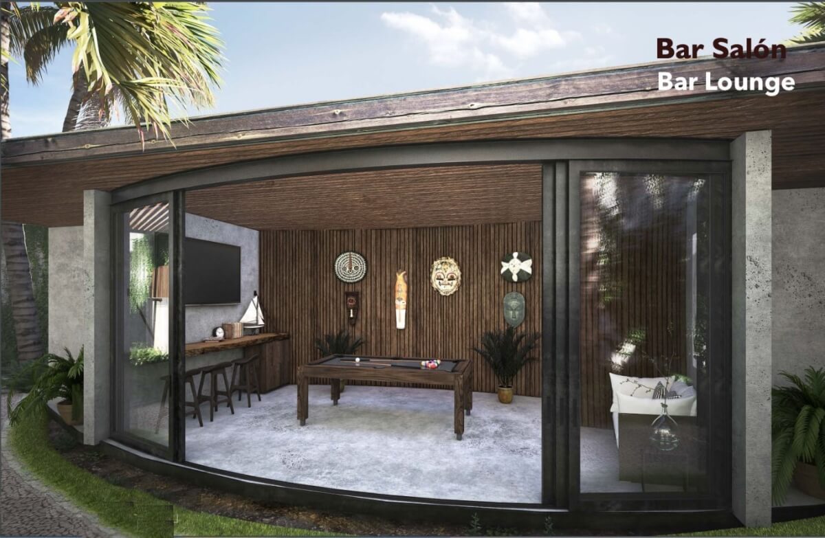 Golf course home with private pool, bar lounge, barbecue area, zen zone, in gated community, with beach club, golf course, spa, sports field