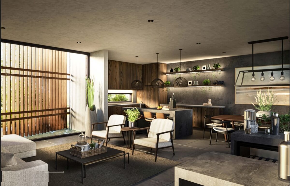 Outdoor lifestyle, 2 terraces, private pool, luxury finishes, private bedroom, pre-construction for sale Aldea Zama, Tulum.