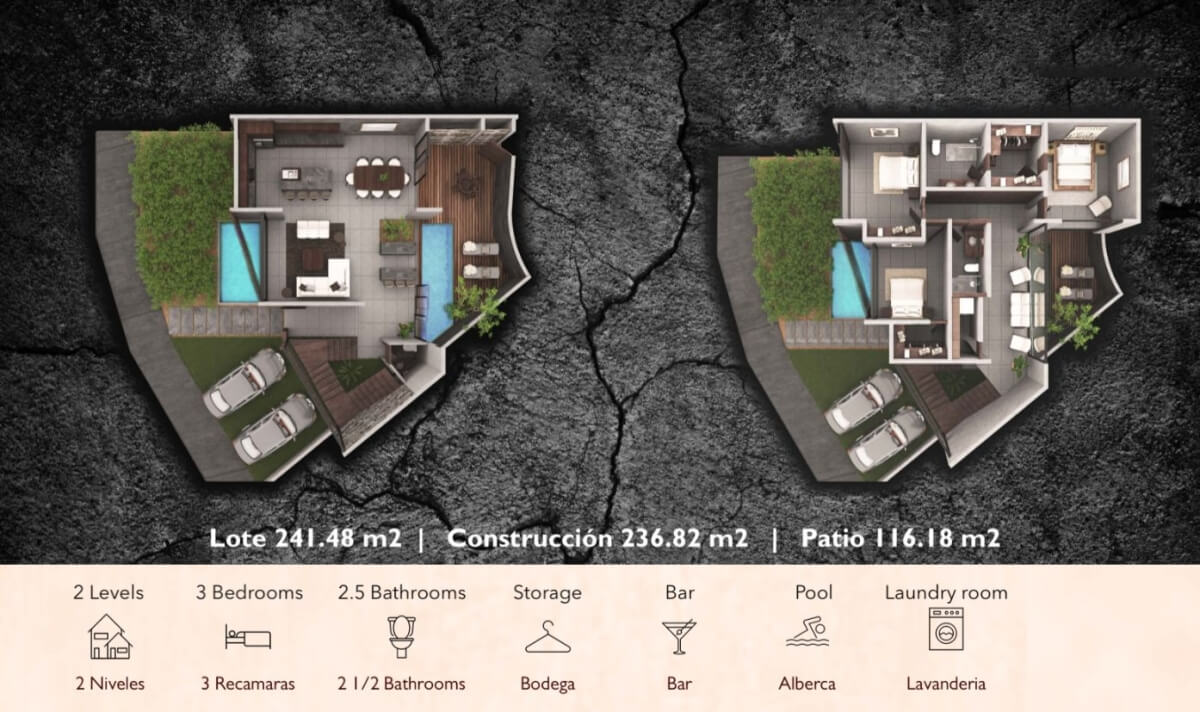 Outdoor lifestyle, 2 terraces, private pool, luxury finishes, private bedroom, pre-construction for sale Aldea Zama, Tulum.