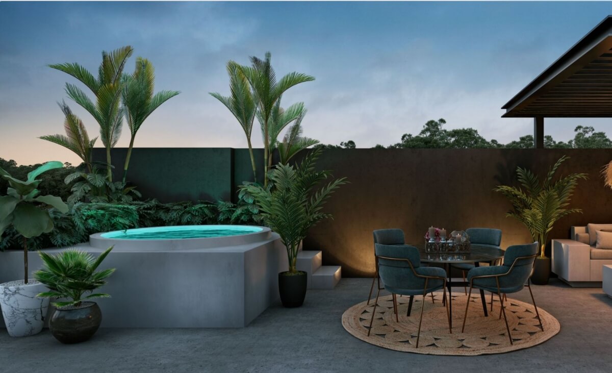 Condominium in boutique building in Aldea Zama Tulum