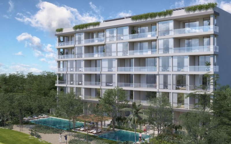 Golf course condominium, with clubhouse, cenotes, beach club, recreational parks, pre-construction for sale Playa del Carmen.