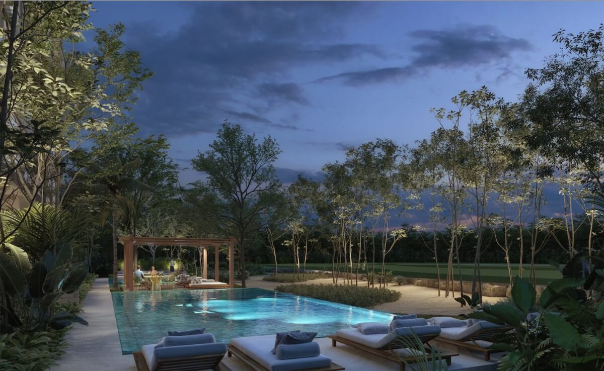 Condo with Garden and Multiple Private Terraces, for Sale, Playacar, Playa del Carmen