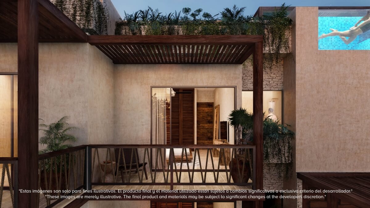 Apartment with private pool, beach access, beach club, for sale, Tankah, Tulum.