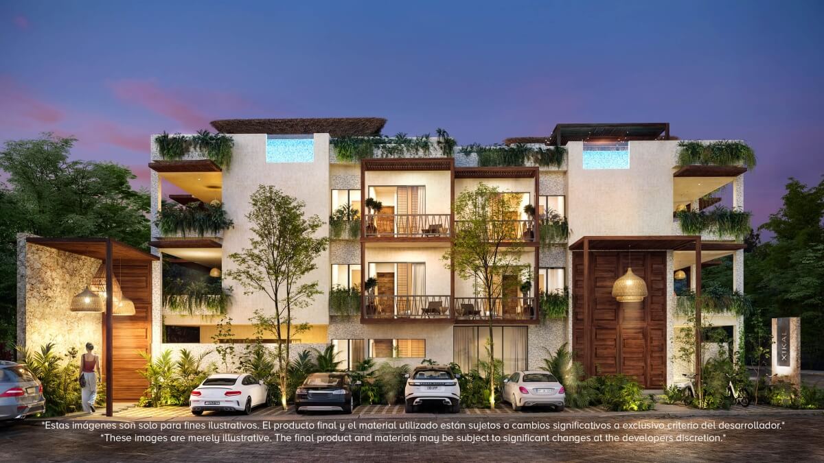 Apartment with private pool, beach access, beach club, for sale, Tankah, Tulum.