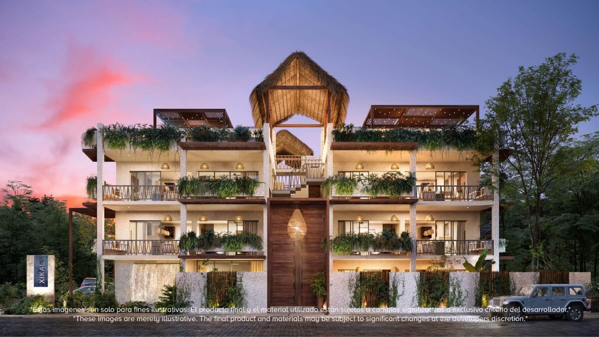 Apartment with private pool, beach access, beach club, for sale, Tankah, Tulum.