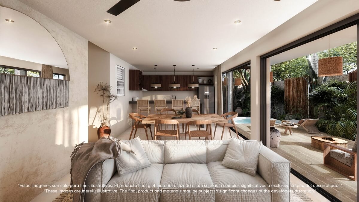 Apartment with private pool, beach access, beach club, for sale, Tankah, Tulum.