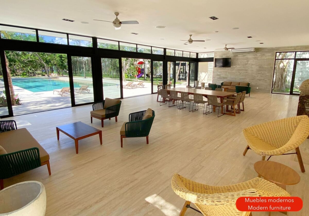 Casa de 3 recamaras en Playacar, alberca con carril de nado, chapoteadero, terraza con vista a la alberca, en venta, Playa del Carmen.