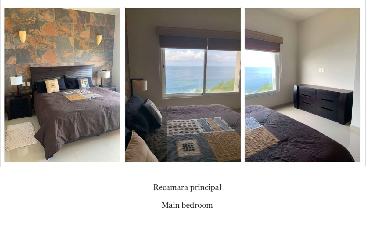 Ocean view penthouse, panoramic terrace, pool and Jacuzzi with sea view, furnished, 250 meters from the beach. for sale Huatulco.