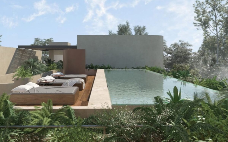 Condo with garden, pool, spa, stargazing, yoga, coworking, gym in gated community with outstanding amenities, pre-construction for sale Tulu