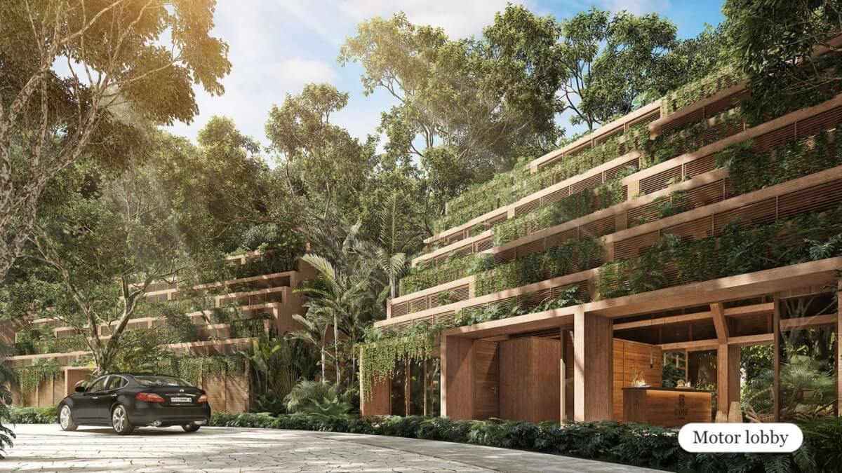 Studio 900 meters from the beach, furnished, infinity pool, cinema, spa, gym, restaurant, and more, in pre-construction, for sale on Kukulka