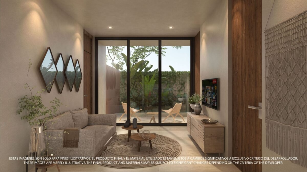 Studio 900 meters from the beach, furnished, infinity pool, cinema, spa, gym, restaurant, and more, in pre-construction, for sale on Kukulka