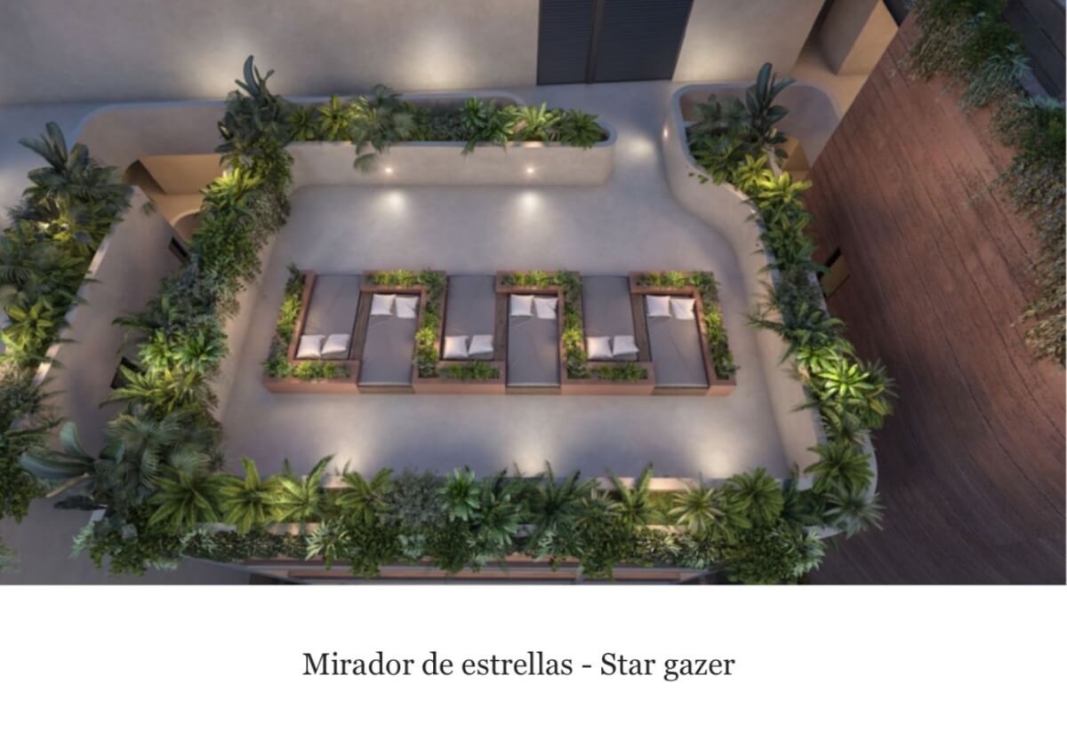 Estudio con alberca privada, ethnic mall, instagram butler, y mas amenidades en Aldea Zama venta.