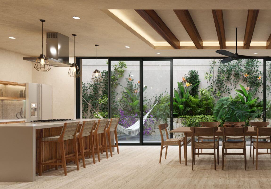 4 bedroom villa, private pool, luxury finishes, ground floor bedroom, pre-construction for sale in Aldea Zama, Tulum.