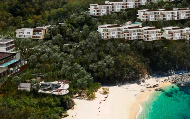 Condo with ocean view, beach club and access to the sea, golf, sports courts, spa and more, pre-construction, sale Huatulco.