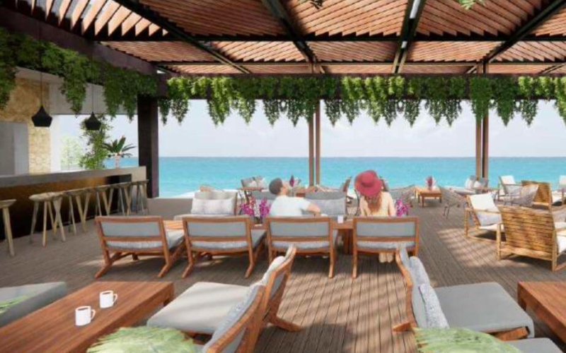 Condominio con vista al mar, club de playa con acceso al mar, spa, gimnasio, yoga, golf y servicios de hotel, pre-construccion, venta Huatul