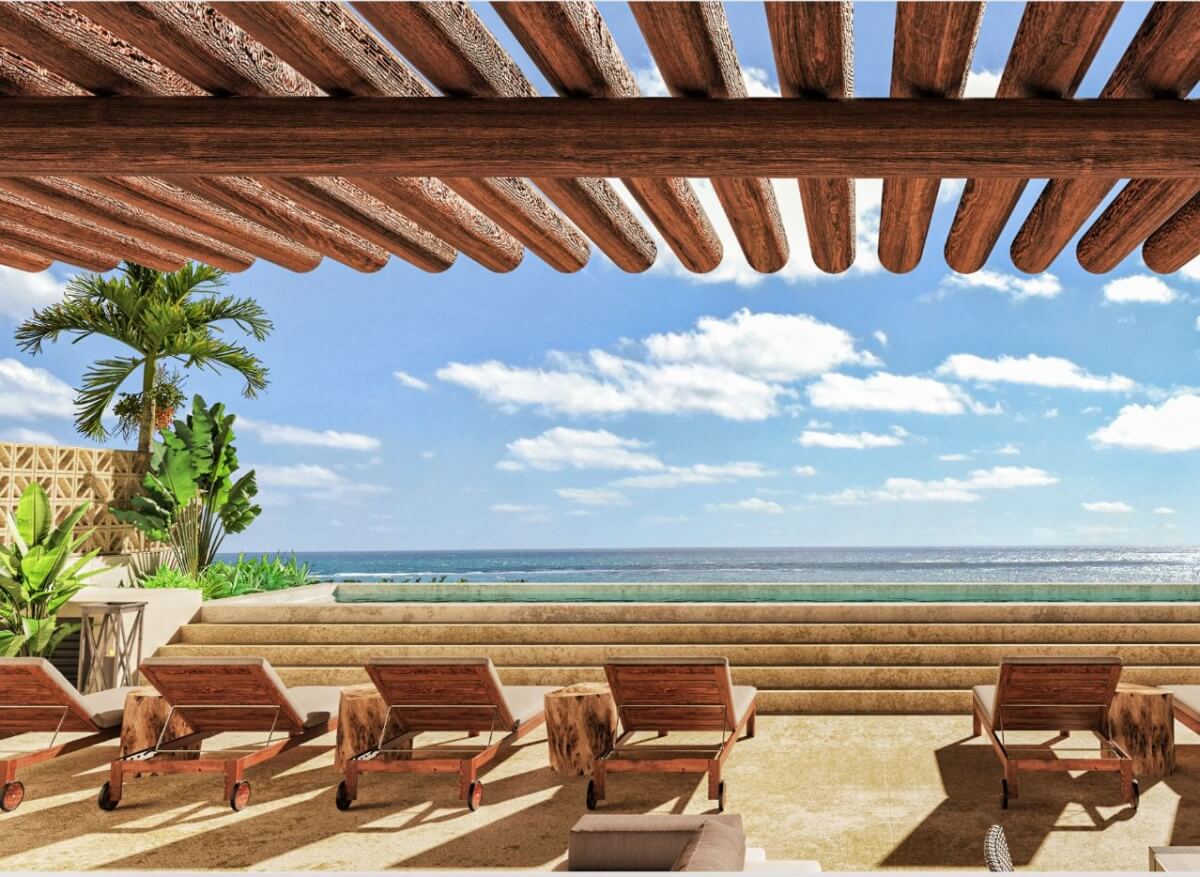 Beachfront condominium, private Jacuzzi, furnished, pool, for sale in Puerto Morelos.