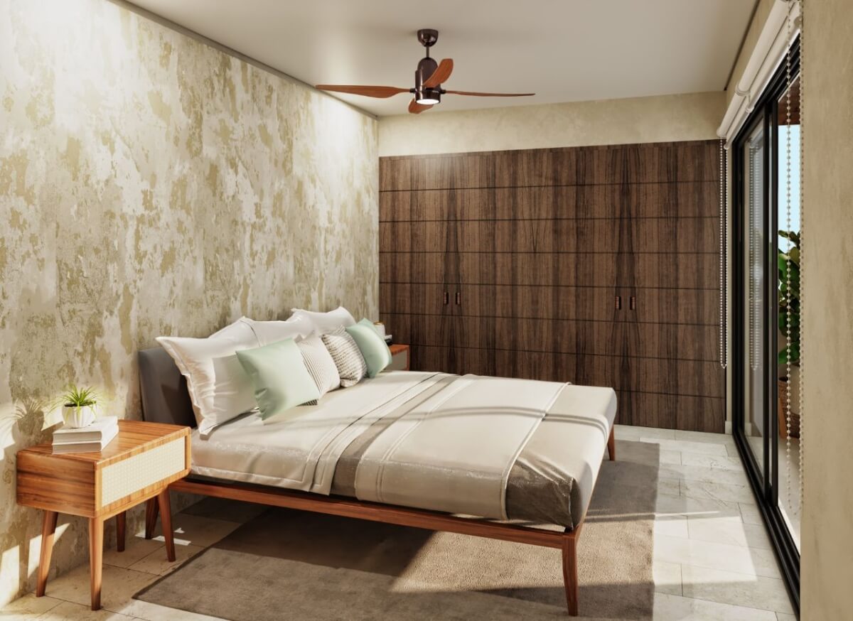 Estudio con acceso a la playa, terraza, tina, alberca y  Area de Coworking,  Venta en Puerto Morelos.