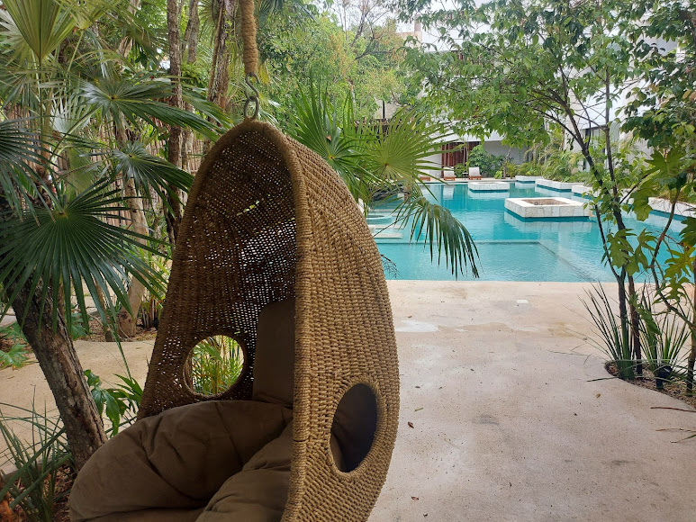 Condo with private pool and 58m2 garden, yoga area, barbecue area, 2 pools with lounge areas, pre-construction, sale Tulum.