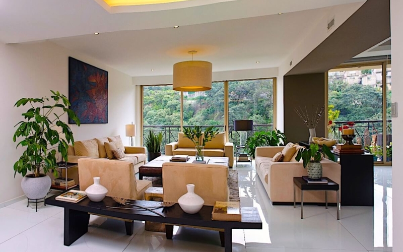 Condo for sale in Bosques de Santa Fe, bathtub with panoramic view, swimming pool, jacuzzi, tennis court, direct elevator to your residence,