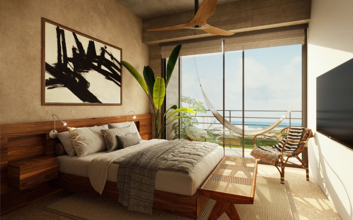 Apartment with pickleball court, Cafe Restaurant, and pool, pre-construction, for sale, Canc&uacute;n.