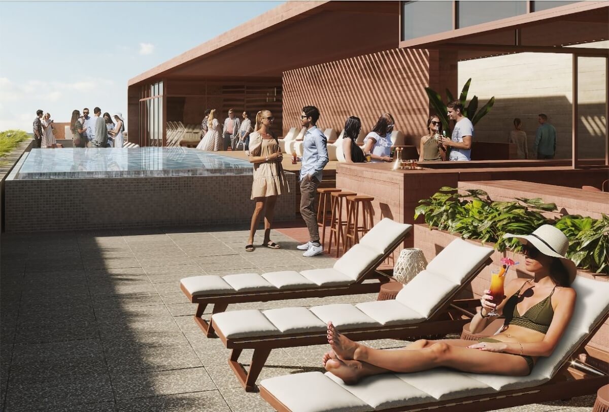 Apartment with pickleball court, Cafe Restaurant, and pool, pre-construction, for sale, Canc&uacute;n.