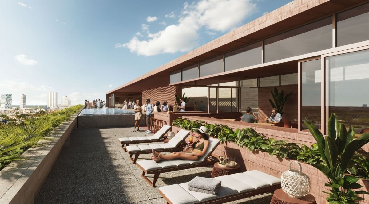 Apartment with pickleball court, Cafe Restaurant, and pool, pre-construction, for sale, Canc&uacute;n.