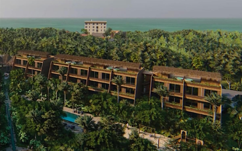 Apartment near the beach, room &amp; pool service, fire pit, playground for children, hammock area, surrounded by green, 1 km from the beach pre