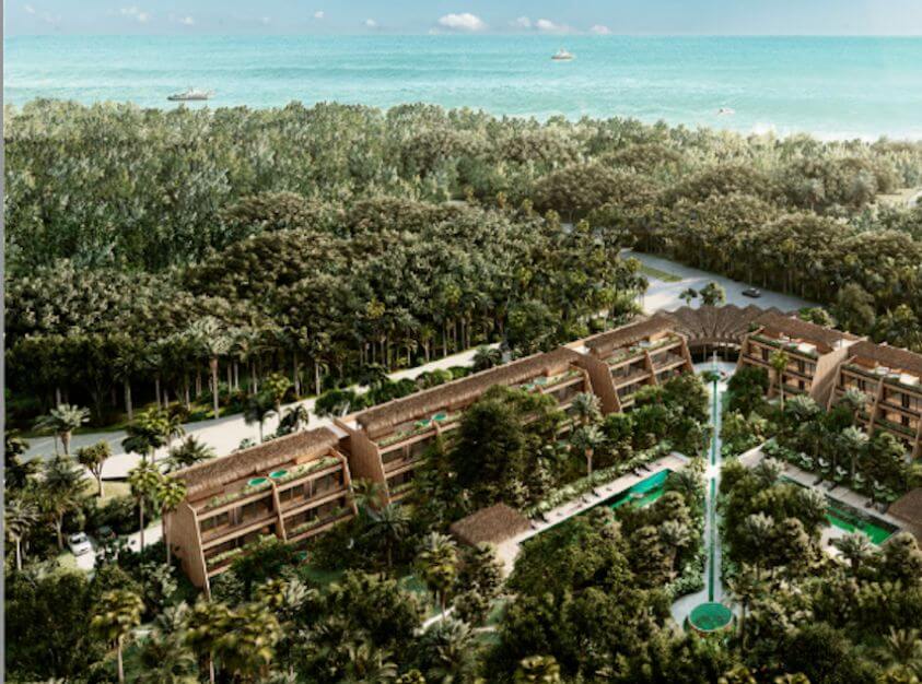 Ocean view apartment, hotel amenities for sale Cozumel South Hotel Zone