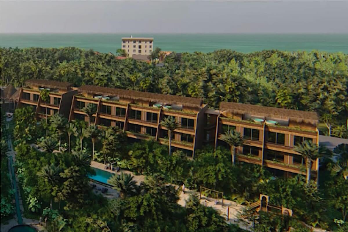 Condominium with balcony, ocean view infinity pool and jacuzzi for sale, downtown area, in Cozumel, Quintana Roo.