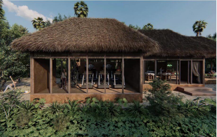 Penthouse near the beach, room &amp; pool service, fire pit, playground for children, hammock area, surrounded by green, 1 km from the beach pre