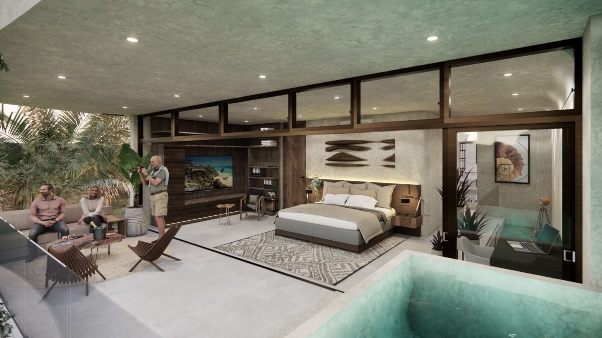 Studio with Private Jacuzzi for Sale in Central Park Lagunas, Tulum