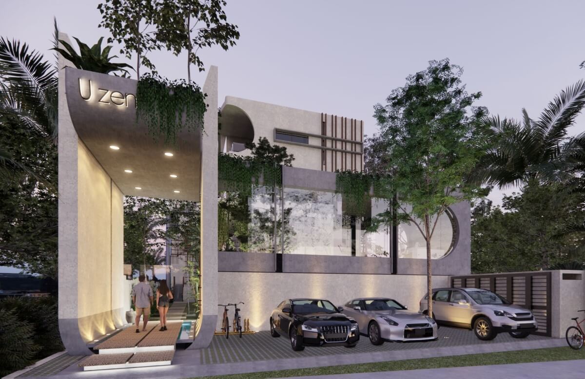 Penthouse con dron de pasajeros, cargador de autom&oacute;vil el&eacute;ctrico, tecnolog&iacute;a sustentable y amenidade