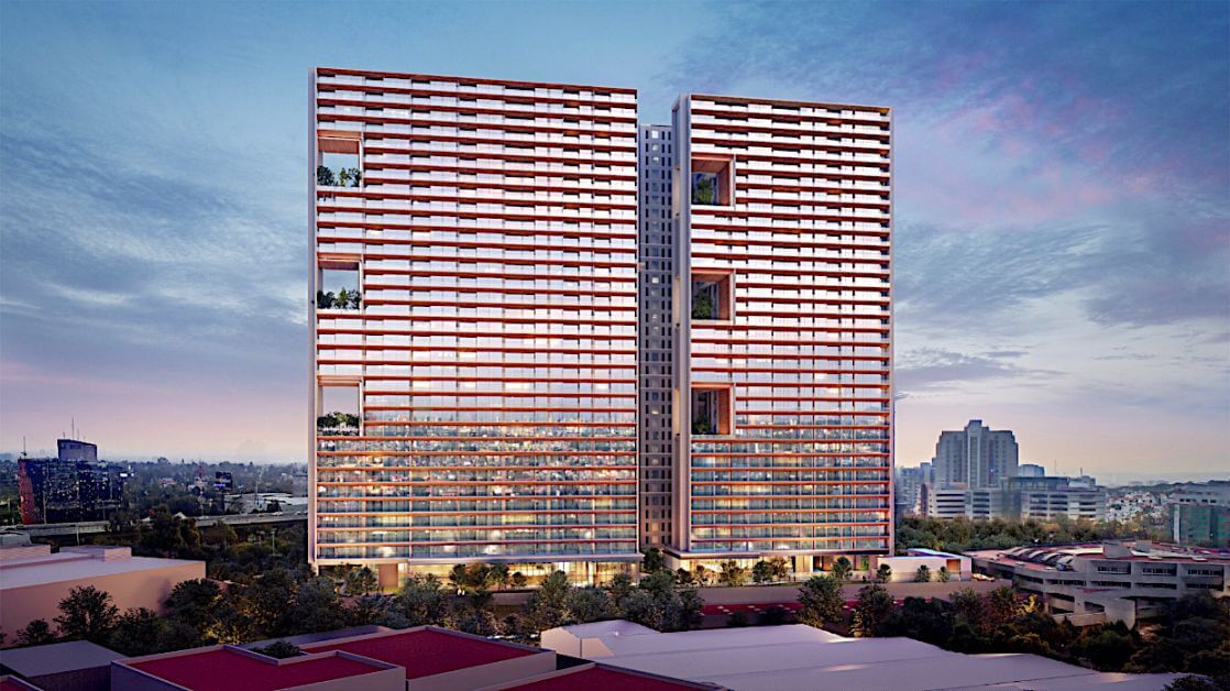 Condominium with 30 amenities, 13,000 m2 of green areas, designed by renown architect firm, Fuentes del Pedregal, for sale Mexico City