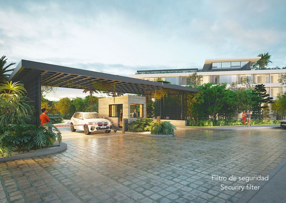 Oceanview Terrace with private jacuzzi , spa, gym, beach club, amenities, Corasol, condo for sale.