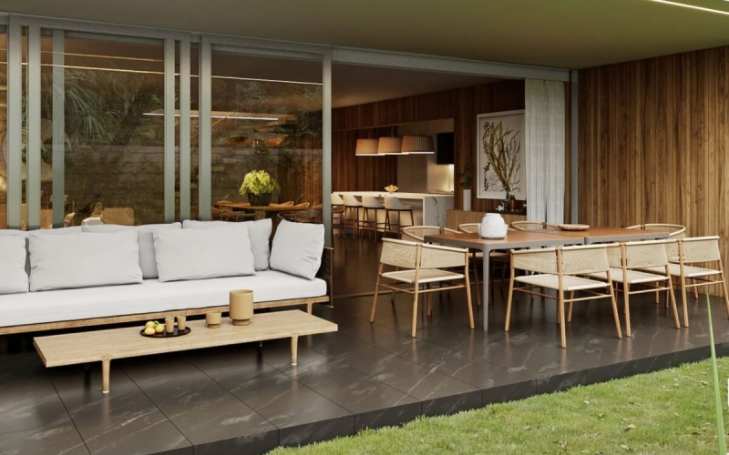 324 m2 condo with garden, cenote, pool, 400 meters from the beach, on the golf course, pre-construction-sale Playacar